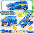 VESIHOLO 3-5, 12 Set, 3 4 5+ Dinosaur Toys for Kids Dinosaur Truck with Cars Toys, Car Track Birthday Gifts Toys