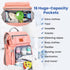 PILLANI Nursing Pillow & Diaper Bag Combo - Perfect Baby Shower Gift