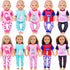 UNICORN ELEMENT 5 Sets Baby Doll Clothes Outfits Pyjamas for 14-18 Inch Doll, Baby Doll Accessories for 16'' Doll Baby Doll, 18 Inch Doll