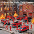 50PCS Set, 6PCS 44PCS 3 LovesTown Fire Truck Toy Die-cast Small Rescue Emergency Vehicles Red Fire Trucks Firemen Toy