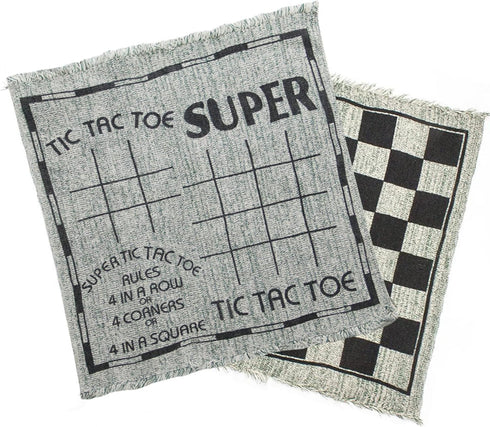 Lulu Home Jumbo Checkers, Giant 3-in-1 Checkers Game Rug Board Game Set for 2 Players