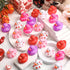96 2 Inch 6 Jerify Pcs Valentine's Day Rubber Duckies Bulk Mini Heart Rubber Ducks for Kids Bathtub Toys Classroom