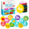 Merka Bath Books for Toddlers - Set of 36 Floating Flashcards with Letters and Numbers for Learning Activities in Bath