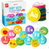 Merka Bath Books for Toddlers - Set of 36 Floating Flashcards with Letters and Numbers for Learning Activities in Bath