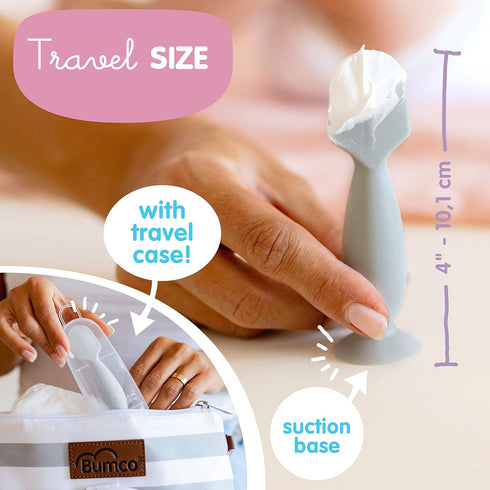 Bumco Mini Diaper Cream Spatula with Case, BPA-Free, Soft & Flexible Baby Must Haves