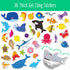 36 Reusable Jelly Sticker Book, Marine Animals Thick Jelly Stickers Waterproof Gel Clings Decals Animals Theme Matching