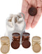 WE Games Wooden Checkers Pieces Only (1.06 inch), 24 Brown and Natural Stained with Storage Bag
