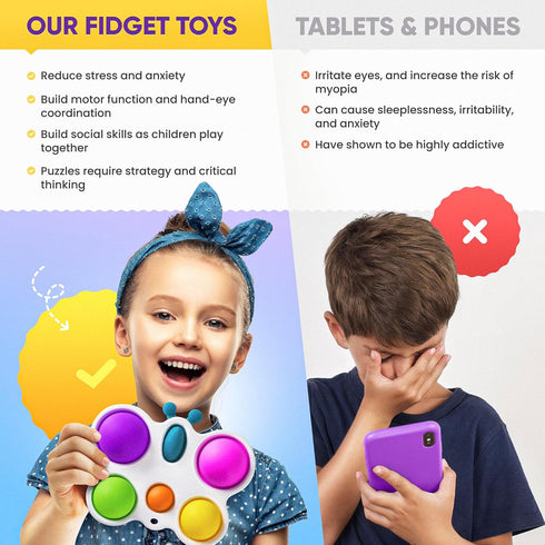 Pack 50 8-12, Fidget Poppers Pcs Fidget Toys, Party Favors for Kids Stocking Stuffers, Bulk Sensory Toys for Classroom