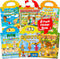 6 Sets Reusable Sticker Book for Toddlers 1-3, Jelly Stickers Book for