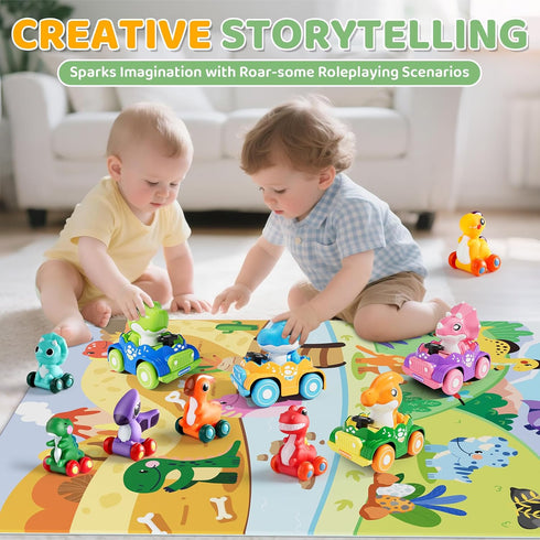 10 1 1 1-2|1st 12 18 ALASOU PCS Dinosaur Car Toys for Year Old Boy with Playmat/Storage Bag|Baby Toys Year Old Boy