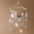 GOODMOM Felt Bear & Moon Crib Mobile Visual Stimulation & Motor Skill Development Toy for Infants, Gentle Rotation