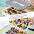1 Toys Organizer Storage Case for Lego Box Kids Toy Stackable Building Blocks with Lids Bins Adjustable Lego Storage