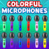 (Pack 12) 10-inch Inflatable Microphones for Parties - of Neon Colors Blow Up Microphone for Kids & Adults, Party