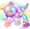 Hopearl LED Plush Cat with 3 Baby Kittens, Stuffed Animal Playset Night Lights Glow in The Dark for Kids.
