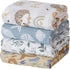 CoolaPeach 4 Set Muslin Swaddle Blankets for Newborn Baby Boys, Girls,Receiving Blankets-Cute Soft