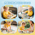 1 2 3 Busy Board Montessori Toys for Year Old, Wooden Toddler Sensory Toy Busy Board with LED Lights Sound Switch