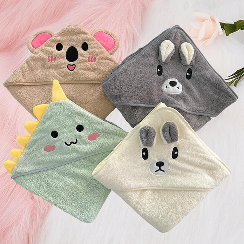 4 Packs (4Pack) Hooded Baby Towels, Premium Soft Baby Bath Towels with Hood for Babies, Toddler, Infant - Ultra