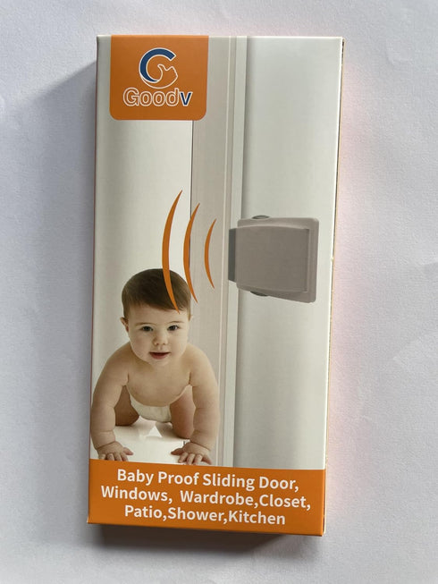 Goodv Child Proof Window Sliding Door Lock 2 Grey Packs for 0.42in to 1.18in - Baby Safety at Home