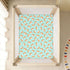 Jynexis 52x28 Japanese Sushi Salmon Teal Pattern Baby Crib Sheets, Cotton Fitted Crib Sheet, Soft Breathable, Fits
