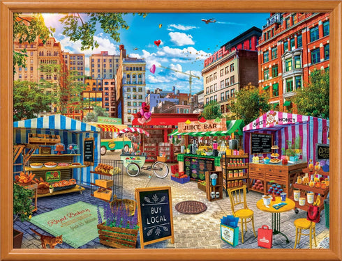 Masterpieces 750 Piece Jigsaw Puzzle, Buy Local Honey, 18"x24" for Adults and Family.