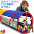 Playz Kids Play Tunnel for Toddlers 1-3 and Up - Large Opening Colorful Pop Up Baby Tunnel for Kids