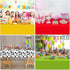 12 Pack Blue Sky and White Cloud Tablecloth, Cartoon Story Mix Color Plastic Disposable Rectangle Cover for Baby Shower