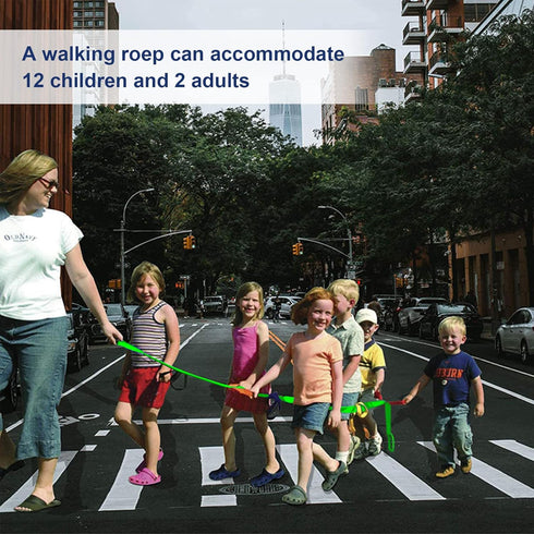 Safety Walking Rope with Colorful Handles for Daycare, Designed for 12 Children and 2 Adults