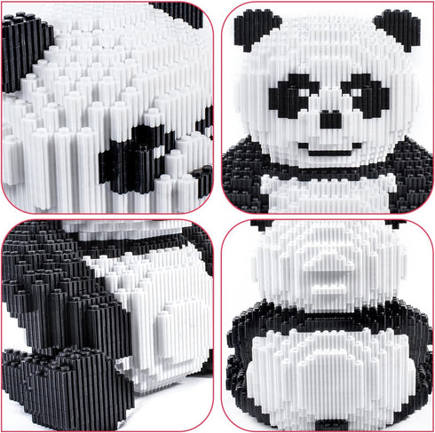 AHZILEI Animal Panda Mini Blocks Building Set - 7822 Pcs Cute 3D Puzzle Toy Kits, DIY Educational Gift