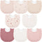 Bearmoss 8 Pack Muslin Baby Bibs for Drooling and Teething, Soft Bibs