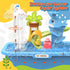 21" 4-in-1 Set H Play Sink with Running Water, Kids Kitchen Sink Toy with Electric Faucet, Mini Water Table
