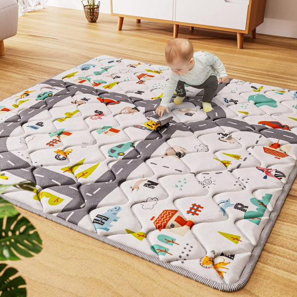Car Portable Baby Play Mat 50x50 Playpen Mat Upgraded Thicken Baby Floor