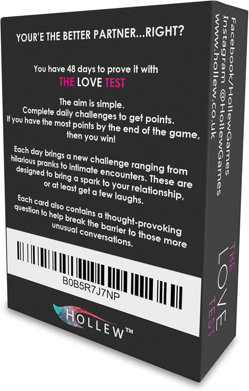 Couples Games - The Love Test for Valentines Day, Adult Card Game & Gift for Anniversary & Date Night Ideas