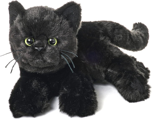 Bearington Collection Jinx 15-Inch Realistic Black Cat Plush Toy for Kids