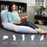 57 Inch MOON PARK Pregnancy Pillows for Sleeping - U Shaped Full Body Maternity Pillow with Removable Cover - Support