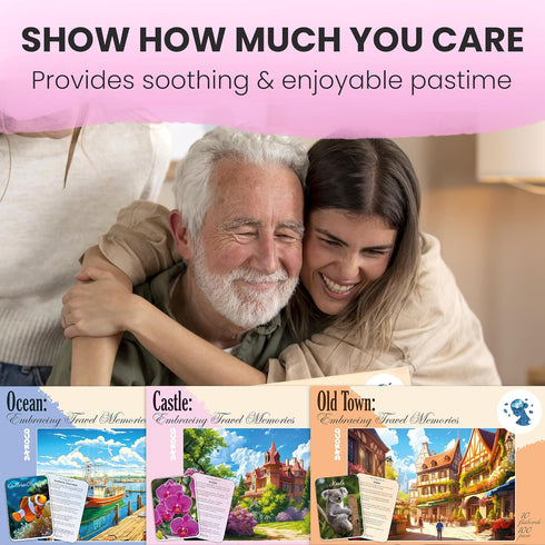 100 3SET 9 25 QUOKKA Piece Dementia Puzzles for Elderly - Large Piece Puzzles for Seniors - Memory Flashcards
