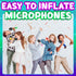 (Pack 12) 10-inch Inflatable Microphones for Parties - of Neon Colors Blow Up Microphone for Kids & Adults, Party