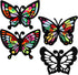 Outus 24 Sets 60 Butterfly Suncatchers Crafts Kit Butterfly Shaped Suncatchers with Pcs Colored Paper Stained Glass