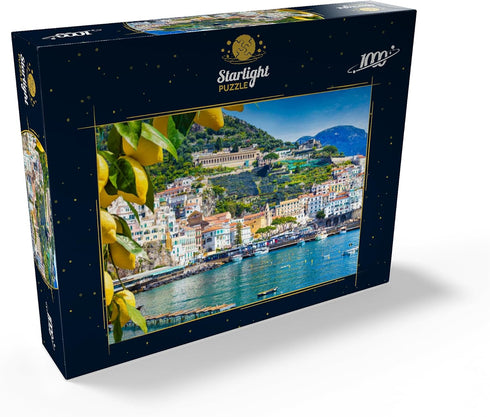MyPuzzle Panoramic View of Beautiful Amalfi, Hills Leading Down to The Coast, Campania, Italy, Premium 1000 Piece