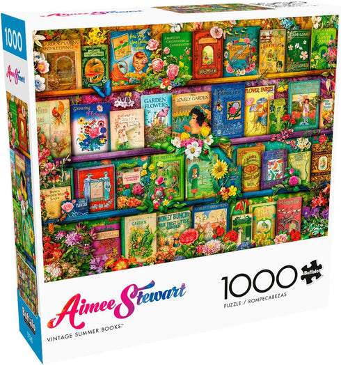 Buffalo Games - Aimee Stewart - Vintage Summer Books - 1000 Piece Jigsaw Puzzle for Adults