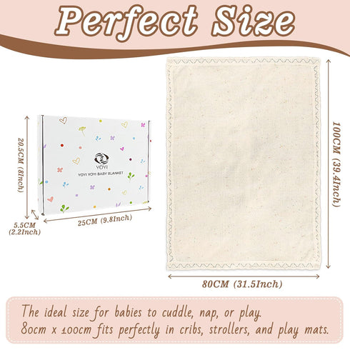 31x40 inches(Oatmeal YOYI YOYI Cotton Baby Blanket Toddler Blankets Soft Warm Breathable Nursery Swaddling Blankets