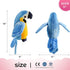 Houwsbaby 9'' Blue Electronic Musical Talking Parrot Plush Toy - Interactive Toy, Recording Stuffed Animal for Kid Girl