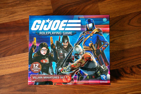 G.I. Joe Roleplaying Game Villain Miniatures Set 1, 12 Unpainted 28mm Scale Character Figures, RPG Accessory