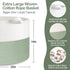 Extra Large Green Storage Baskets, 22" X 22" X 14", Soft Cotton Rope Woven Basket for Kids Toy Organizer