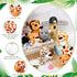 HyDren 24 Pcs Mini Stuffed Forest Animals, 4.8 Inch Plush Jungle Toys for Classroom Gifts, Stocking Stuffers