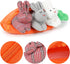 ZZXIAOJIE Easter Hide-and-Seek Bunnies in Carrot Pouch,Three Bunnies in a Carrot Purse,Carrot Plush Toy,Plush Stuffed