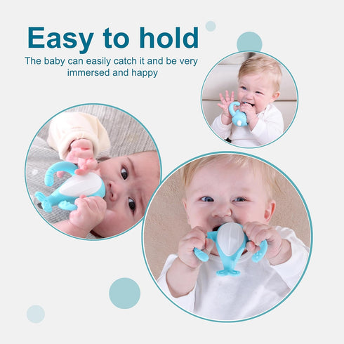 4Months 3-6 6-12 3-6months, Best Baby Toy for Baby, Baby Teething Toys for Months, Teething Relief Toys, Food Grade