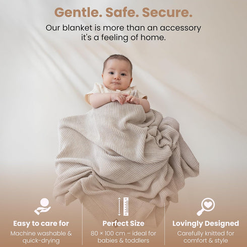 100% 30 40 Soft Baby Knitted Blanket - Acrylic, Soft Toddler, Crib, Stroller Blanket - Neutral Swaddle and Receiving