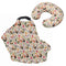 Sarogrorin Floral Chickens Baby Car Seat Cover Stretchy Carrier Covers for Stroller/Shopping Cart