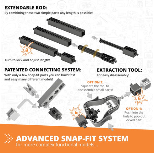 Engino STEM Toys, Mechanics Cams & Cranks, Construction Toys for Kids 9+, Fun Educational Gifts for Boys & Girls (8