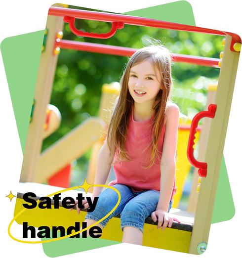 4 Pieces Kids Playground Safety Handles - Grab Handle Bars for Outdoor Playset, Backyard Playhouse Equipment